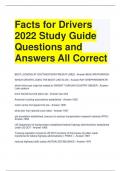 Facts for Drivers 2022 Study Guide Questions and Answers All Correct (1)