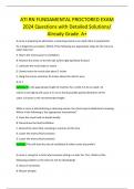 ATI RN FUNDAMENTAL EXAMS BUNDLE ~ Questions with 100&percnt; Correct Answers&sol;Already Grade A&plus;