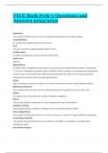 FTCE Math Prek-3 Questions and Answers 2024&sol;2025