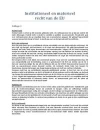 Aantekeningen hoorcolleges institutioneel en materieel recht van de EU blok 1