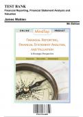 Solution Manual: Financial Reporting, Financial Statement Analysis and Valuation, 9th Edition by Wahlen ,Chapters 1-14, 9781337614689 | Rationals Included