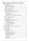 Klinische psychologie 3: De klinische praktijk - Volledige samenvatting van alle tentamenstof, incl. digitaal werkboek en pdf's. 