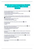 Florida ALF Core Competency Multiple Choice Questions| 100% Correct Answers