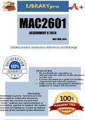 MAC2601 Assignment 6 (COMPLETE ANSWERS) 2024 - DUE 30 May 2024