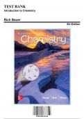 Test Bank: Introduction to Chemistry, 5th Edition by Bauer - Chapters 1-17, 9781259911149 | Rationals Included