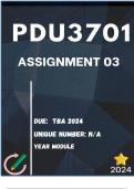 PDU3701 ASSIGNMENT 3 &lpar;DETAILED ANSWERS&rpar; 2024