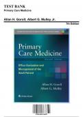 Test Bank for Primary Care Medicine, 7th Edition by Mulley, 9781451151497, Covering Chapters 1-238 | Includes Rationales