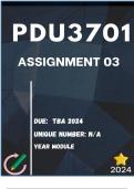 PDU3701 ASSIGNMENT 3 (DETAILED ANSWERS) 2024