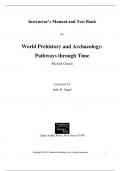 Instructor’s Manual and Test Bank For World Prehistory and Archaeology, 2E Michael Chazan.