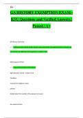 GA HISTORY EXEMPTION EXAM - KSU Questions and Verified Answers &vert;  Passed &vert; A&plus;
