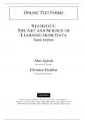 Test Bank & Solution Manual for Statistics The Art and Science of Learning from Data, 3rd Edition By Alan Agresti