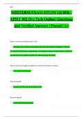 MIDTERM EXAM STUDY GUIDE - APHY 102 (Ivy Tech Online) Questions  and Verified Answers | Passed | A+