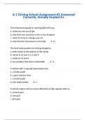 A-1 Driving School Assignment &num;3 Answered Correctly&comma; Already Graded A&plus;