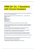 HRM 361 Ch. 7 Questions with Correct Answers