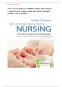 TEST BANK&colon; MATERNAL- NEWBORNNURSING&colon; THE CRITICAL COMPONENTS OF NURSING CARE&comma; 3RD EDITION&comma; ROBERTA DURHAM&comma; LINDA CHAPMAN Test Bank&colon; Maternal-Newborn Nursing&colon; The Critical Components of Nursing Care&comma; 3rd Edition&comma; Rob