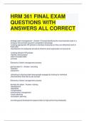 HRM 361 FINAL EXAM QUESTIONS WITH ANSWERS ALL CORRECT