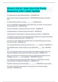 Driver's Ed A1 Utah &lpar;Unit 5-6&rpar; Exam Questions with Latest Update