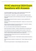 HVAC electrical 2024 Exam Questions with Answers