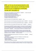 IFPC ACTUAL EXAM QUESTIONS AND CORRECT DETAILED ANSWERS WITH RATONALES (VERIFIED ANSWERS) |ALREADY GRADED A+