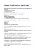 Wound Care Questions And Answers questions and answers  graded A&plus; by experts 2024&sol;2025