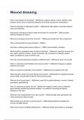Wound dressing questions and answers  graded A&plus; by experts 2024&sol;2025