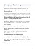 Wound Care Terminology questions and answers  graded A&plus; by experts 2024&sol;2025