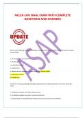 NCLEX-LVN FINAL EXAM WITH COMPLETE QUESTIONS AND ANSWERS
