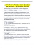ACCS Review Practice Exam Questions And Answers &vert; Guaranteed Success