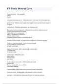 FS Basic Wound Care questions and answers  graded A&plus; by experts 2024&sol;2025