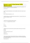 Kumon Level N Test Solved 100&percnt; &lpar;Mathematics&rpar; 