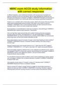 NBRC exam ACCS study information with correct responses