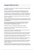Surgical Wound Care questions and answers  graded A&plus; by experts 2024&sol;2025