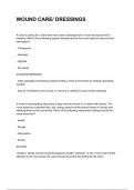WOUND CARE&sol; DRESSINGS questions and answers  graded A&plus; by experts 2024&sol;2025