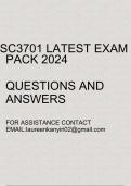 ESC3701 Exam pack 2024(Questions and answers)
