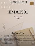 EMA1501 Assessment 2  DUE 3 JUNE 2024
