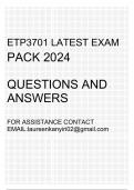 ETP3702 Exam pack 2024&lpar;Questions and answers&rpar;