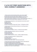 C of Q 310T PREP QUESTIONS WITH 100&percnt; CORRECT ANSWERS&excl;&excl;