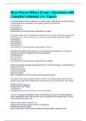 Basic Peace Officer Exam 1 Questions with Complete Solutions &lpar;A&plus; Paper&rpar;