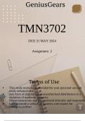 TMN3702 Assignment 2 DUE 31 MAY 2024