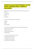 CIDESCO/ELECTROTHERAPY EXAM WITH GUARANTEED CORRECT ANSWERS