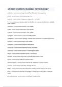 urinary system-medical terminology