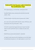 TCIC&sol;LETS Full Access with CCH&sol;CCQ  Re-certification Test