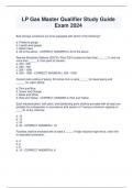 LP Gas Master Qualifier Study Guide  Exam 2024