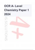 OCR A- Level Chemistry Paper 1 2024