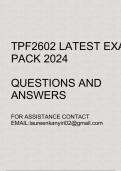 TPF2602 Exam pack 2024&lpar;Questions and answers&rpar;