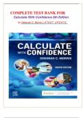  COMPLETE TEST BANK FOR  Calculate With Confidence 8th Edition by Deborah C. Morris LATEST UPDATE.