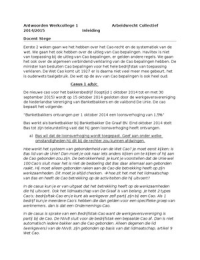 Collectief Arbeidsrecht - Antwoorden WC1 - '14