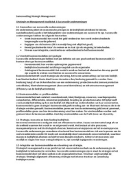 Strategic Management samenvatting (belangrijkste artikelen/hoofdstukken), Nyenrode Business Universiteit