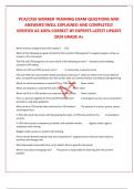 PCA&sol;CFSS WORKER TRAINING EXAM QUESTIONS AND ANSWERS&excl;&excl;WELL EXPLAINED AND COMPLETELY VERIFIED AS 100&percnt; CORRECT BY EXPERTS LATEST UPDATE 2024 GRADE A&plus;