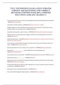 TNCC 9TH EDITION EXAM LATEST UPDATED VERSION A&B QUESTIONS AND CORRECT DETAILED ANSWERS WITH 100&percnt; VERIFIED SOLUTIONS ALREADY GRADED A&plus;